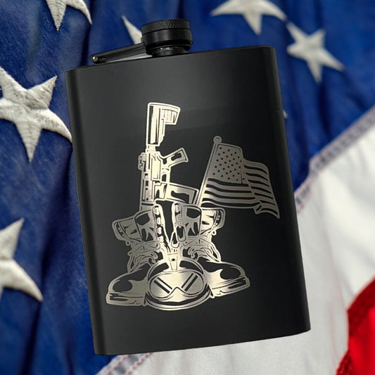 Military Boots Flask